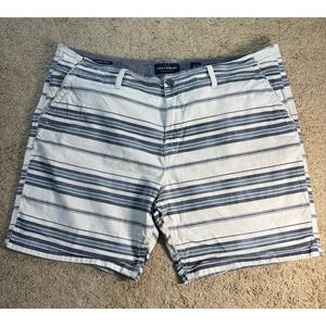 Lucky Brand Saturday Stretch Shorts Men 42 Striped Slash Pockets Hi-Rise Casual
